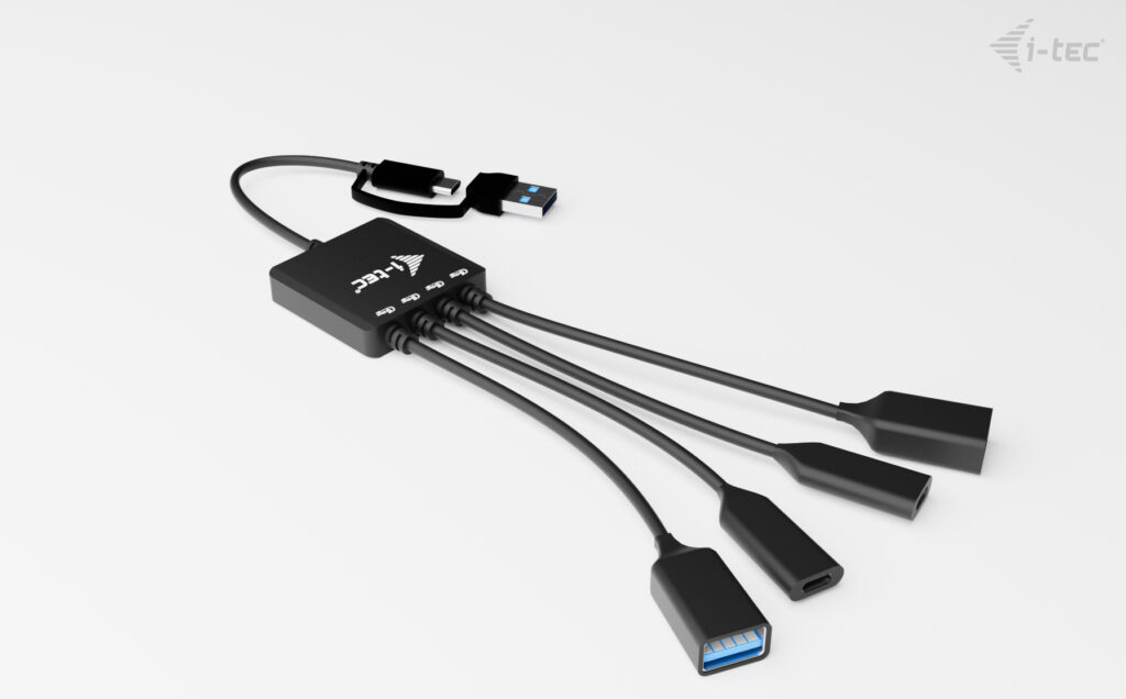 I-TEC ELECTRONICS USB-c/a Cable Hub 4 Port - CACBLHUB2A2C - Redcorp.com/en