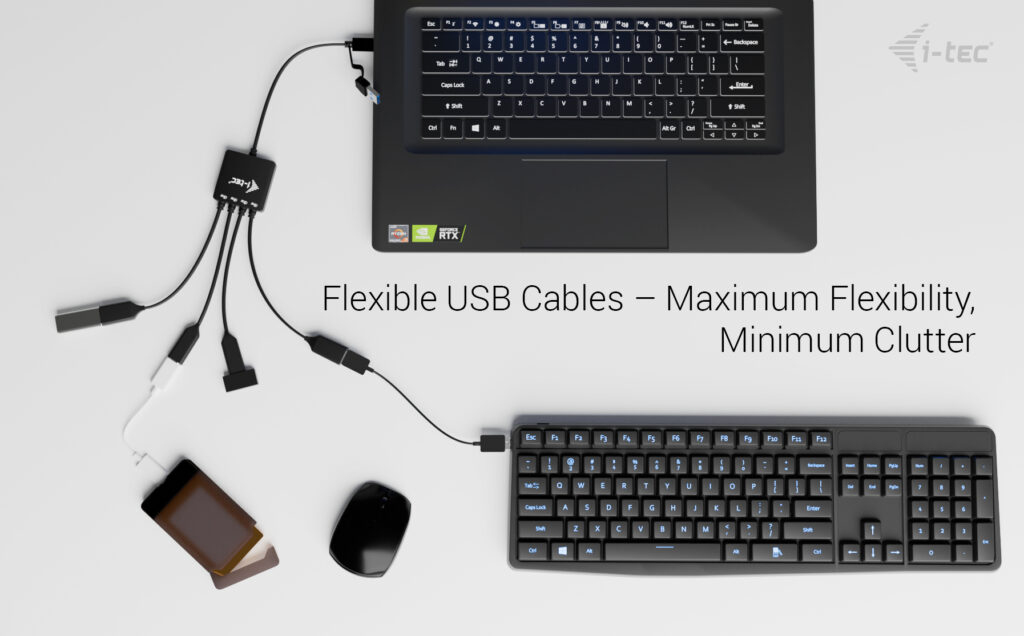 I-TEC ELECTRONICS USB-c/a Cable Hub 4 Port - CACBLHUB2A2C - Redcorp.com/en