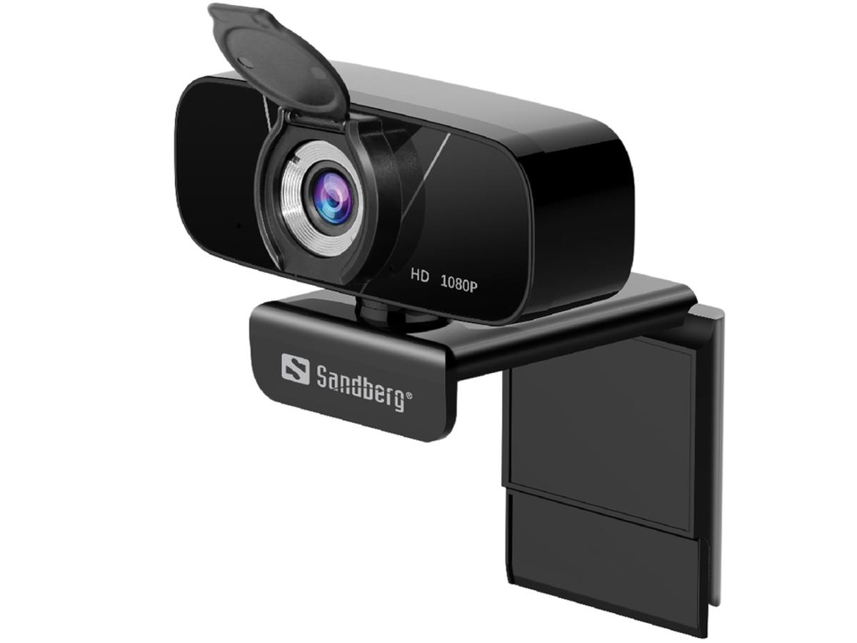 Sandberg Webcam USB-C/A Pro Remote 4K, 134-45 - Caméra Web Ultra HD Avec Télécommande