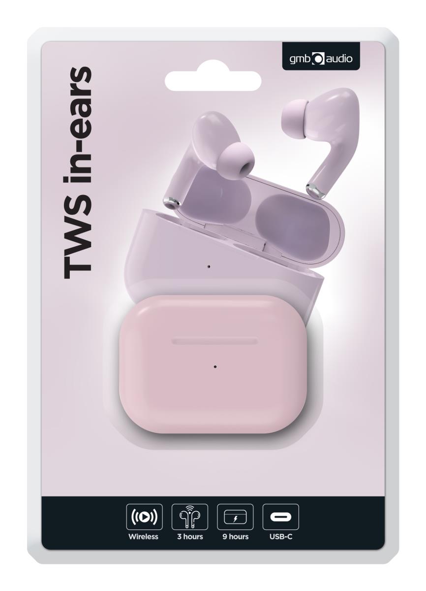 Wireless TWS In-Ear Headset - Stereo - Bluetooth - Pink