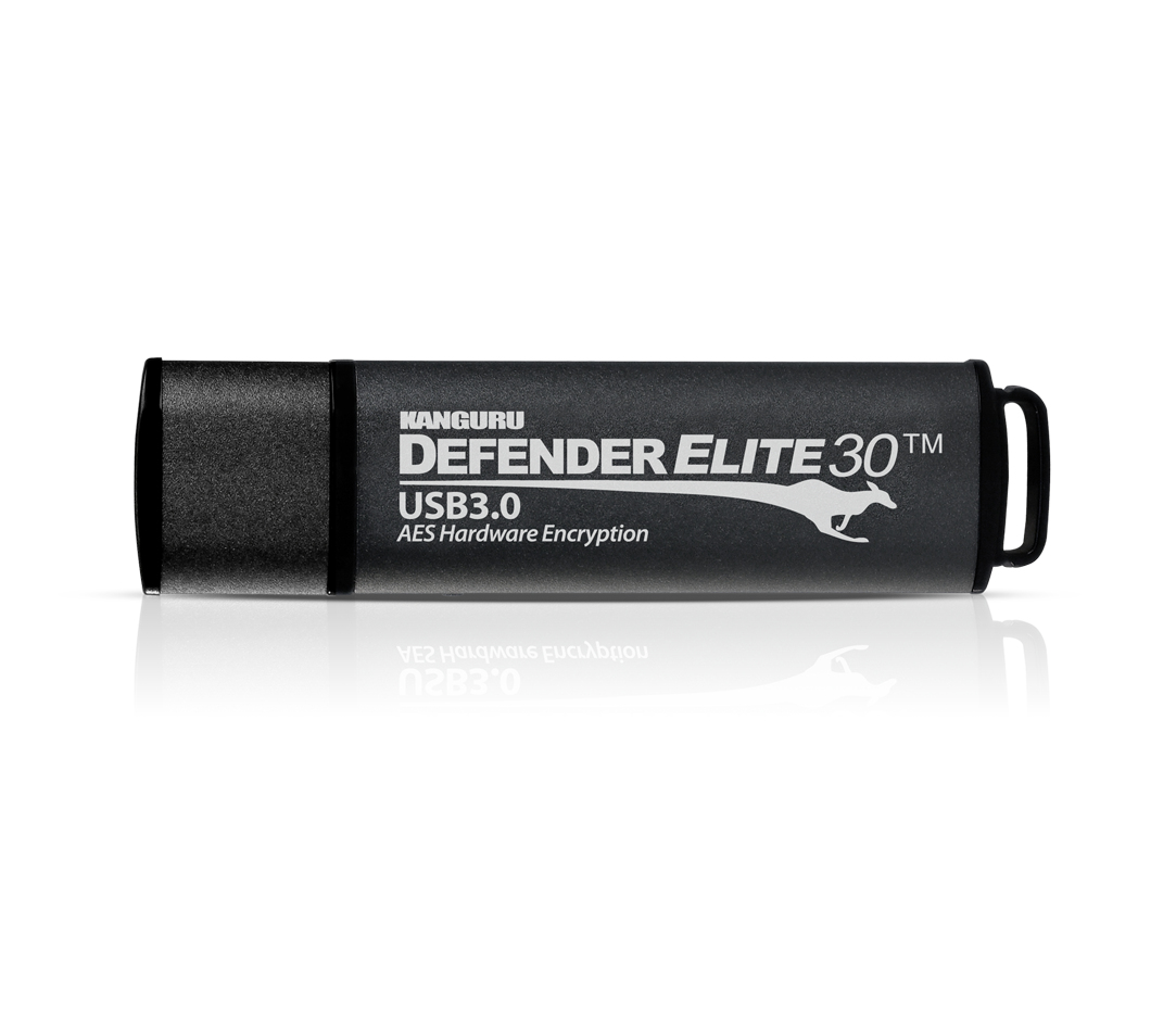 Defender Elite30 16GB USB 3.0 Hardware Encrypted Flash Drive With Physical Write Protect Switch
