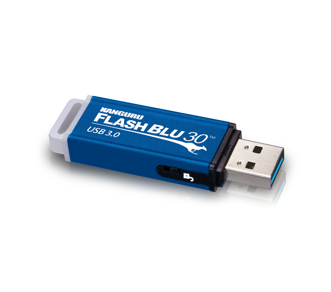 Defender Flashblu30 64GB USB3.0 Flash Drive With Physical Write Protect Switch