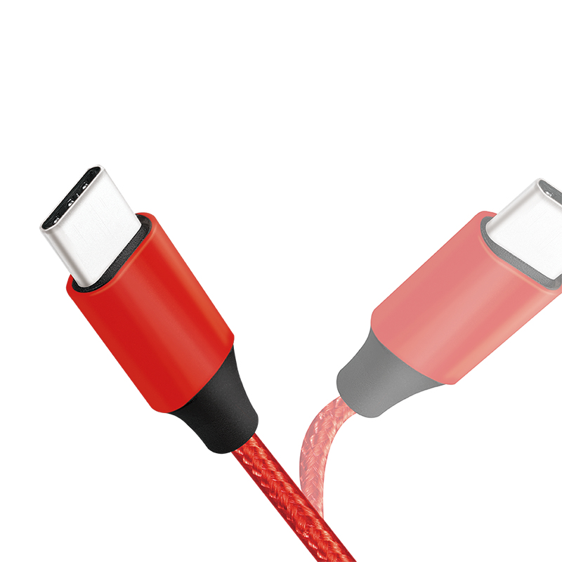 LOGILINK USB cable - USB 2.0 USB A USB C - Black Red 1m - CU0148 ...