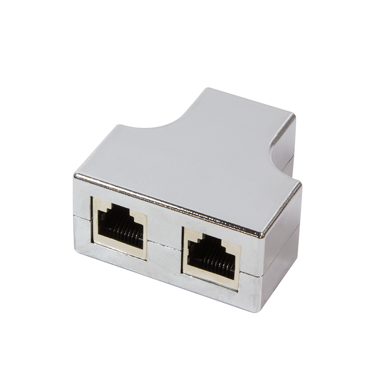 LOGILINK Modular T-adapter - 1x RJ45 female to 2 x RJ45 female socket ...