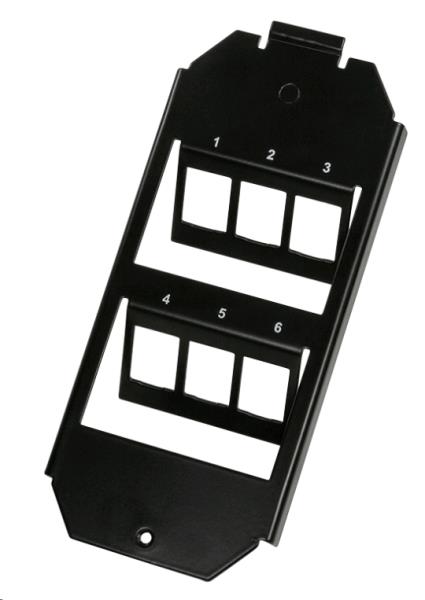 LOGILINK floor box insert - 6 port for 2 x 3 keystone modules (165mm ...