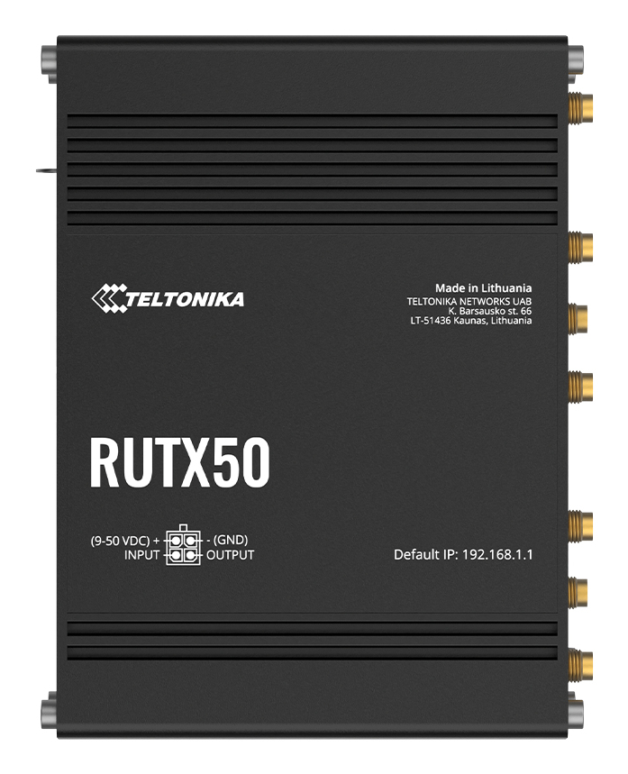 Lte Router Rj 45 TELTONIKA Rutx50 - Industrial 5g Router - Dual sim/band - 5× Gigabit Rj ...