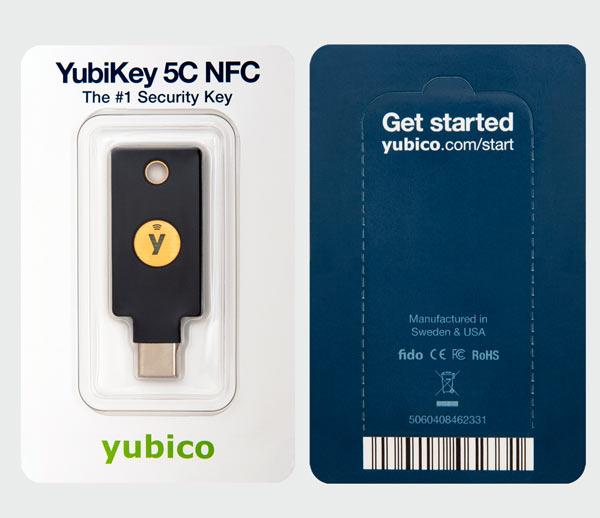 Yubico Security Key - YubiKey 5C NFC - 5060408462331
