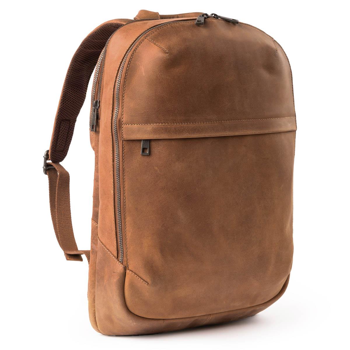 ACCEZZ Leather Laptop Rugzak 16in - Cognac - Universeel - SH00075216 ...