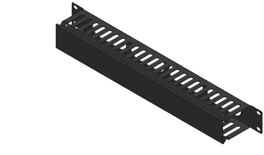 LANVIEW 1u 19in Sliding Cover Cable Management Panel - Black - RAO400BL ...
