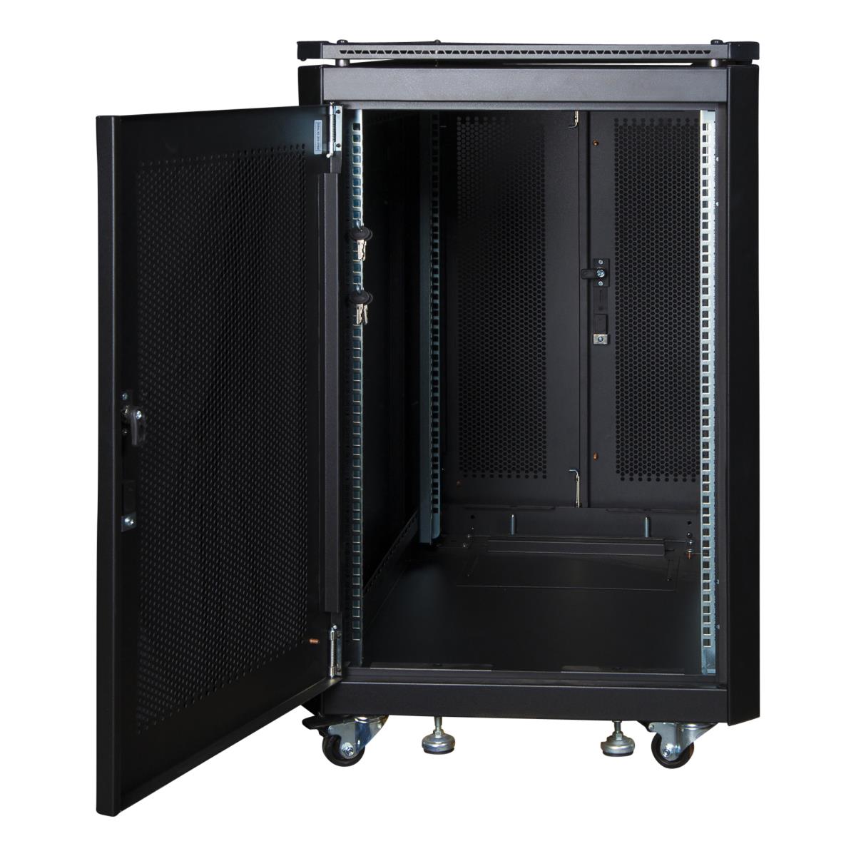 LANVIEW 19in 16U Rack Cabinet 600 x 1000 x 897mm Server Line - Black ...