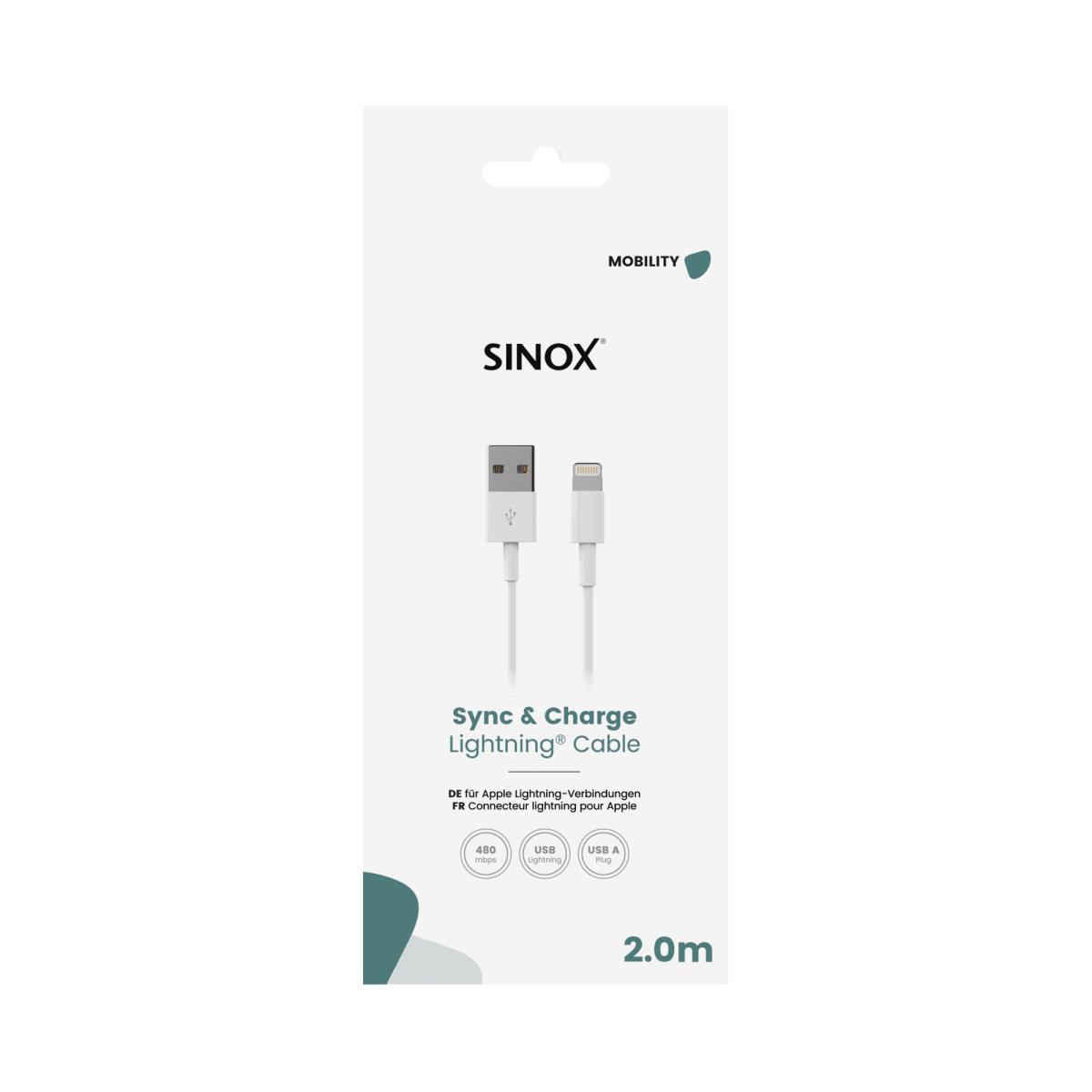 Cable - Lightning  - USB-a - 2m - White