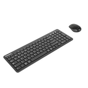 Midsize Multi-device Bluetooth Antimicrobial Keyboard And Midsize Comfort Antimicrobial Mouse Bundle - Qwerty Us