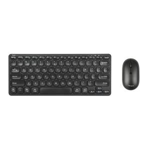 Compact Multi-device Bluetooth Antimicrobial Keyboard And Compact Antimicrobial Mouse Bundle - Qwerty Us