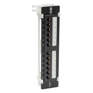 TRIPP LITE CAT6 Wall-Mount 12-Port Patch Panel - PoE+ Compliant, 110/Krone, 568A/B, RJ45 Ethernet, TAA