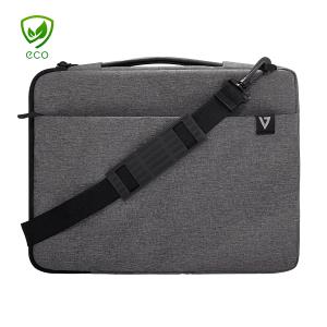 V7-VIDEOSEVEN 14in Recycled And Sustainable Sleeve Briefcase - Gray 14in Recycled And Sustainable Sleeve Briefcase - Gray