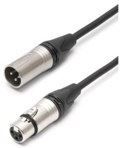 DMX Cable - 3-pin XLR Male / Female - 1m - Black