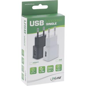 INLINE INC USB Power Adapter Single, 100-240V to 5V/1.2A White - 31504W ...