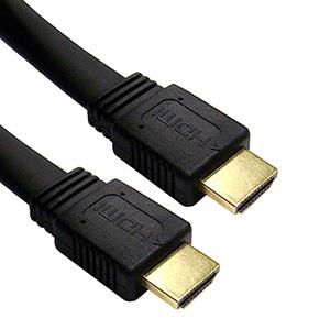 High Speed Flat HDMI 1.4 Cable - 3840x2160 4K (60Hz)with Ethernet - HDMI type-A M/M - 3ft Black