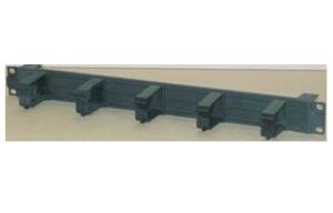 Cable Organizer 1u - 5 Rings - Black