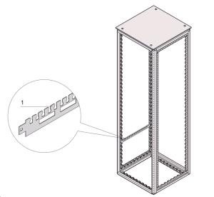 SCHROFF Varistar Cable Support Rail - 1000D - For Side Cabinet Cable ...