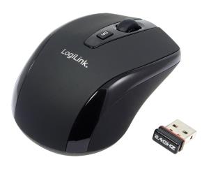 LOGILINK Mouse Optical Wireless 2.4 GHz Mini Black 3 Button 800dpi