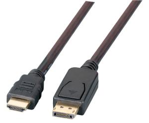 DisplayPort to HDMI Cable - FHD - A-A - Male to Male - 5m - Black