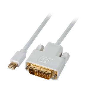 Mini DisplayPort to DVI Cable - Male to Male - 1m - White