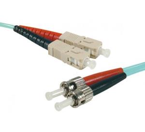 Fiber Duplex Patch Cord Om3 50/125 Sc/st Aqua 2m