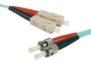 Fiber Duplex Patch Cord Om3 50/125 Sc/st Aqua 3m