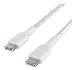 USB-c To USB-c Cable Braided 1m White