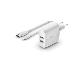 Dual USB-a Wall Charg W/1m Pvc A-ltg 24w