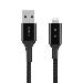 Smart LED USB-a To Lightning Cable Black