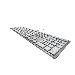 Corded KC 6000 SLIM Keyboard - USB - Sliver White - Azerty Belgian