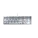 Corded KC 6000 SLIM Keyboard - USB - Silver White - Qwerty US/Int'l