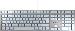 Corded KC 6000 Slim Keyboard - USB - White/ Grey - Azerty French