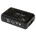 KVM Switch Kit USB 2 Port With Audio And Cables Black