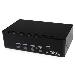 KVM Switch 4 Port Dual DVI USB With Audio & USB 2.0 Hub