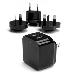Dual-port USB Wall Charger - International Travel - 17w/3.4a - Black