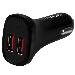Dual-port USB Car Charger - 24w/4.8a - Black