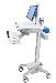Styleview Emr LCD Cart Non-powered Pivot (white Grey And Polished Aluminum)