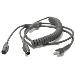 Keyboard Wedge Cable Ps/2 Power Port 2.7m Coiled