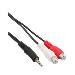 Audio Cable 2x Rca Female To 3.5mm Stereo Male 5m