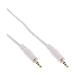 Audio Cable 3.5mm Stereo Jack To Jack White / Gold 1m