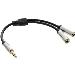 Slim Audio Y-Cable 3.5mm Male / 2x Female 15cm