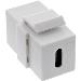 USB 3.1 Snap-In Module USB-C Female/Female White Housing