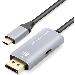 Converter Cable 8k - 1x DisplayPort 1.4a - 1x USB Type-c 1x USB Type-c - (pd Input) M/f - 2m Black/ Grey