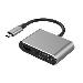 4-in-1 USB-c Hub With Pd - 1x Hdmi 1x USB Type-c 1x USB Type-a 1x Vga - Black/ Grey