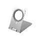 Desktop Metal Holder For Tablet With Tablet/ Phone Clip - Aluminum Alloy/ Silicone - Silver/ White (4xts101)