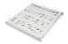 1U fixed shelf, for 800 mm depth cabinets adjustable, 500 mm depth, color grey (RAL 7035)
