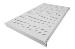 1U fixed shelf, for 1000 mm depth cabinets adjustable, 700 mm depth, color grey (RAL 7035)